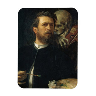Self-Porträtt med döden som Spelman (av Böcklin) Magnet