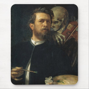 Self-Porträtt med döden som Spelman (av Böcklin) Musmatta