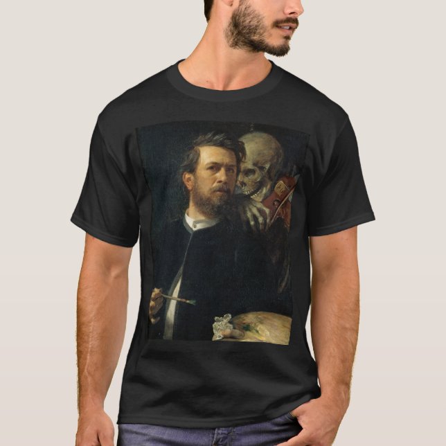 Self-Porträtt med döden som Spelman (av Böcklin) T Shirt (Framsida)