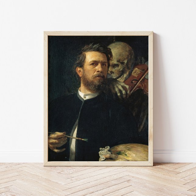 Self-Porträtt med dödsstraff | Arnold Böcklin Poster (Skapare uppladdad)
