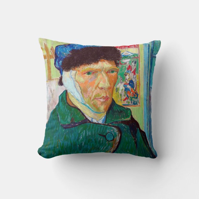 Self-Porträtt med en barmhärtig bil, Van Gogh Kudde (Framsida)