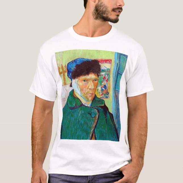 Self-Porträtt med en barmhärtig bil, Van Gogh T Shirt (Framsida)