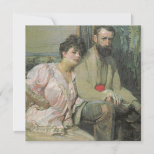 Self-Porträtt med fru (av Frantisek Kupka) Kort