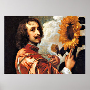 Self-Porträtt med solros, 1632 teckningar Poster
