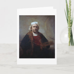 Self-Porträtt med två cirklar, Rembrandt Kort