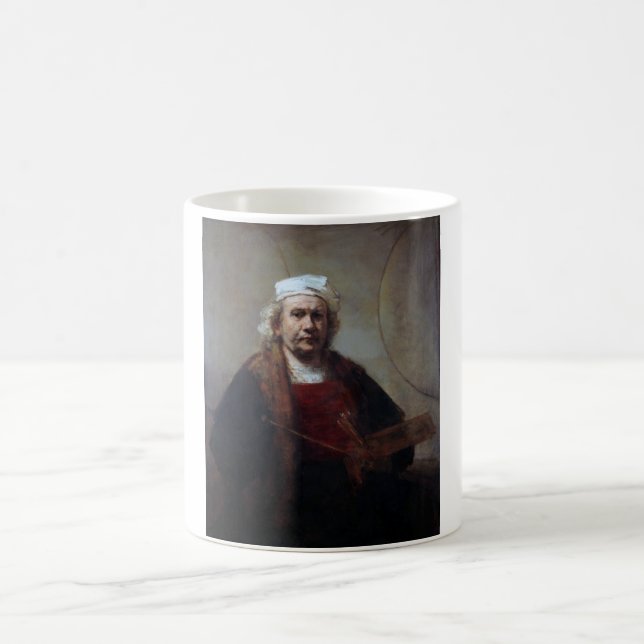 Self-Porträtt med två kretsar, Rembrandt Kaffemugg (Center)