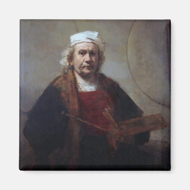 Self-Porträtt med två kretsar, Rembrandt Magnet (Framsidan)