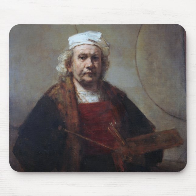 Self-Porträtt med två kretsar, Rembrandt Musmatta (Framsidan)