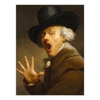 Self-Porträtt, överraskningen av Joseph Ducreux Fototryck