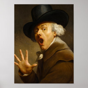 Self-Porträtt, överraskningen av Joseph Ducreux Poster