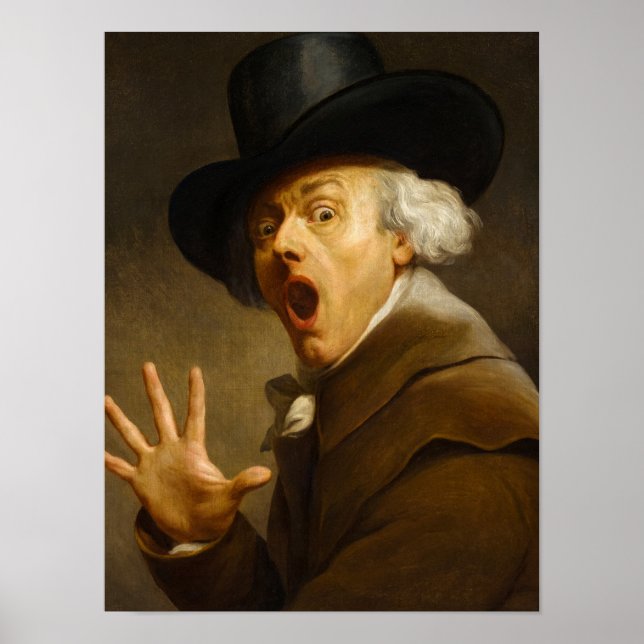 Self-Porträtt, överraskningen av Joseph Ducreux Poster (Framsidan)