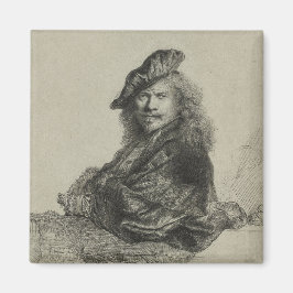 Self-Porträtt-Rembrandt Harmenszoon van Rijn Magnet