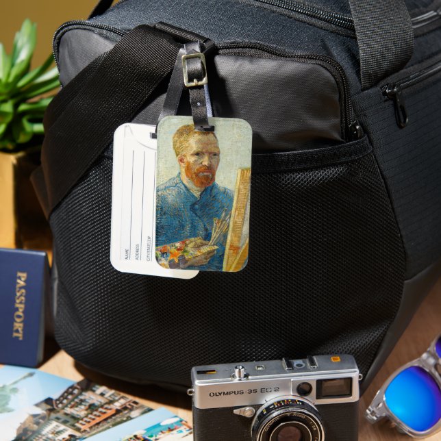 Self-Porträtt som Painter av Vincent Van Gogh Bagagebricka (Framsida & Baksida)