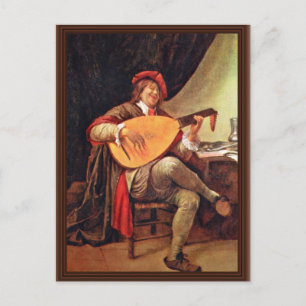 Self-Porträtt som violin Player by Steen Jan (Bes Vykort