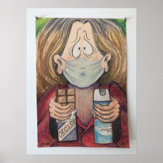 "Self-Porträtt under en pandemi" av Barbara Dale Poster (Framsidan)