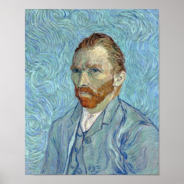 Self-Porträtt, Vincent van Gogh, 1889 Poster (Framsidan)