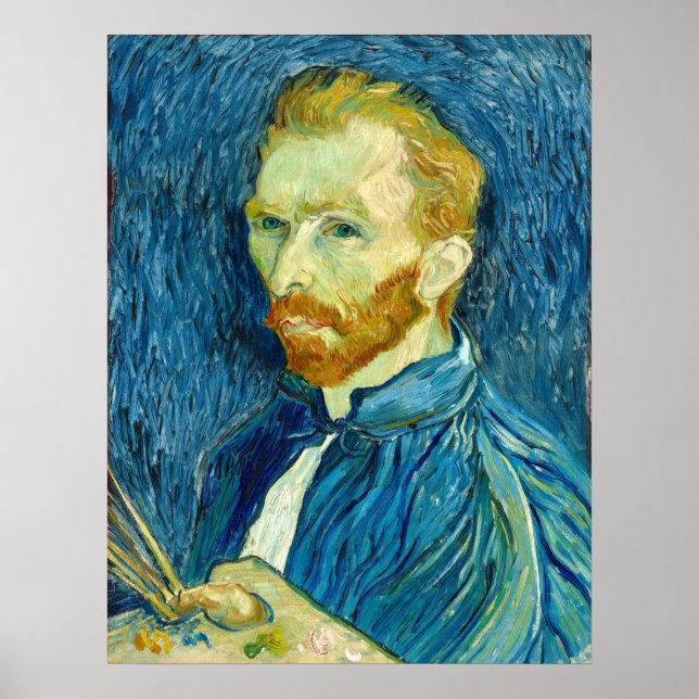 Self-Porträtt - Vincent van Gogh Fine Art Poster (Framsidan)