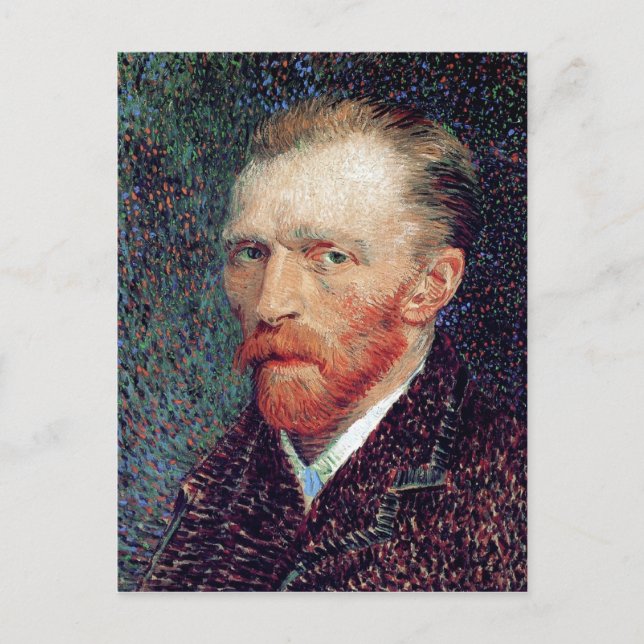Self-Porträtt, Vincent van Gogh Fine Art Vykort (Framsida)