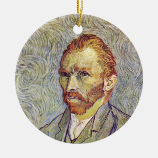 Self-porträtt Vincent Willem van Gogh Julgransprydnad Keramik (Framsidan)