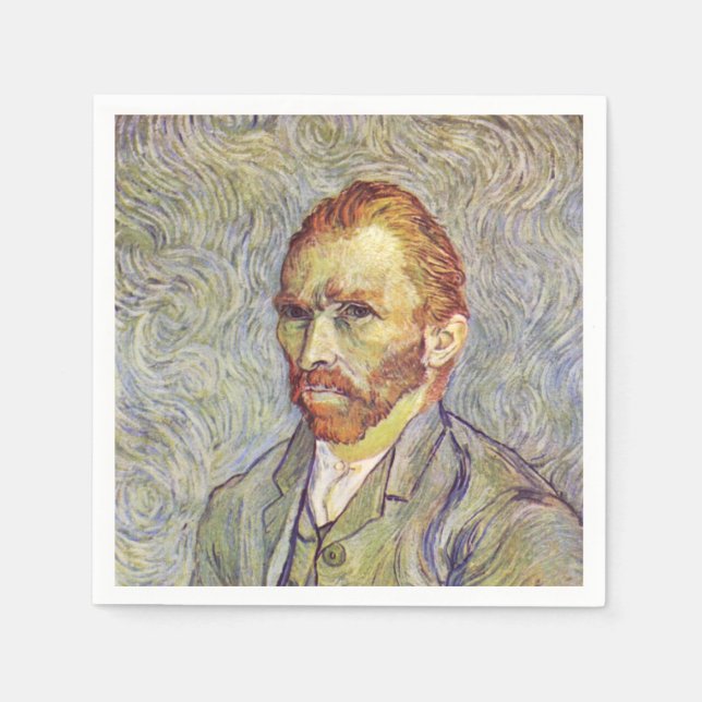Self-porträtt Vincent Willem van Gogh Pappersservett (Framsidan)