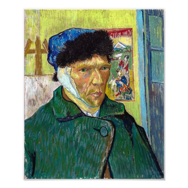 Self-Porträtt w Bandaged Ear | Van Gogh | Fototryck (Framsidan)