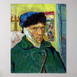 Self-Porträtt w Bandaged Ear | Van Gogh | Poster