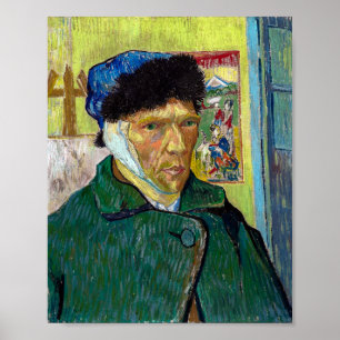 Self-Porträtt w Bandaged Ear Van Gogh Poster