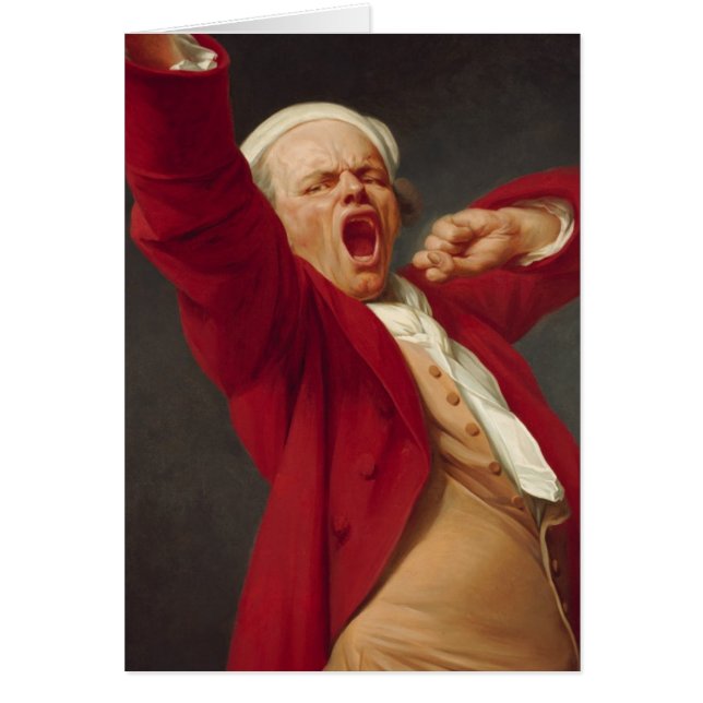 Self-Porträtt, Yawning - Joseph Ducreux Hälsningskort (Framsidan)