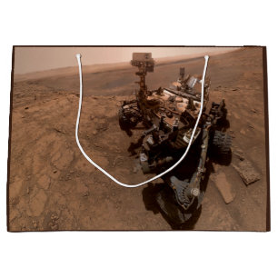 Selfie av Mars Curiosity Röd Marslandskap