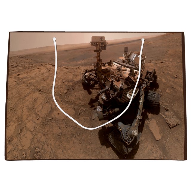 Selfie av Mars Curiosity Röd Marslandskap (Framsidan)