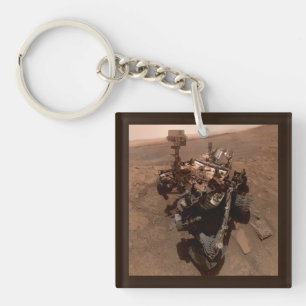 Selfie av Mars Curiosity Röd Marslandskap