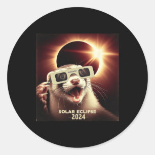 Selfie Ferret Kids Manar Solar Eclipse Ferret Runt Klistermärke