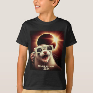 Selfie Ferret Kids Manar Solar Eclipse Ferret T Shirt