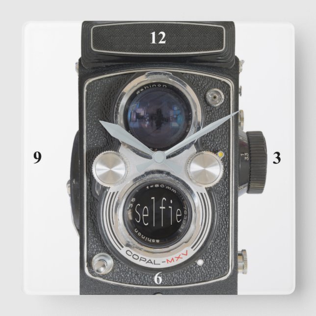 Selfie Fyrkantig Klocka (Framsida)