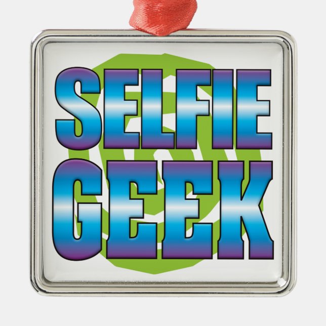 Selfie Geek v3 Julgransprydnad Metall (Framsidan)
