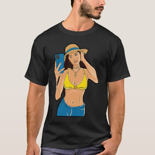 Selfie Girl T Shirt (Framsida)