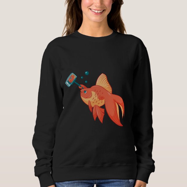 Selfie Guld Fish T Shirt (Framsida)