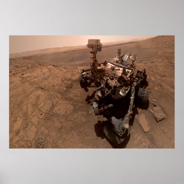Selfie Mars Curiosity Red Martian Ligcape Poster (Framsidan)
