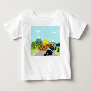 Selfie med en ko på vägen t shirt