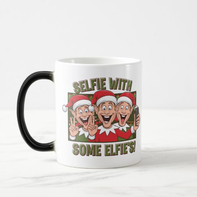 Selfie med några elfiler! 🎄 🤳 🧝 ‍ ♂️ kaffemugg (Vänster)