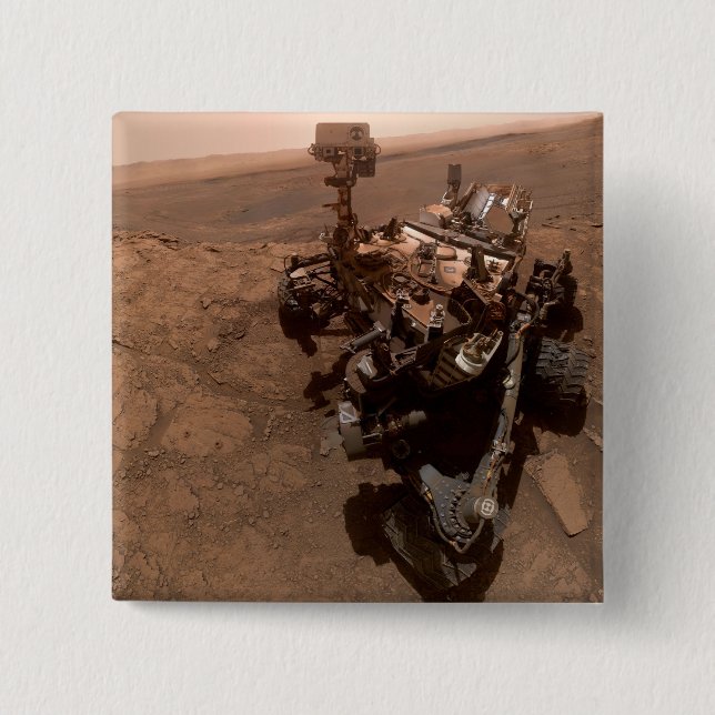 Selfie NASA Mars Curiosity Rover Laboratory Knapp (Framsida)