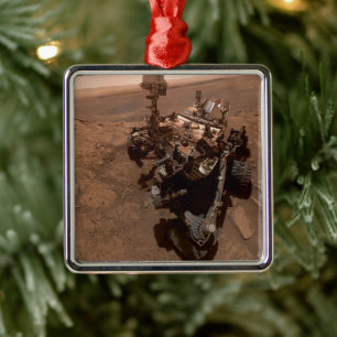 Selfie NASA Mars Curiosity Rover Red Planet Julgransprydnad Metall