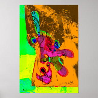 Selfie Orange Abstrakt 12 x 18 Affisch