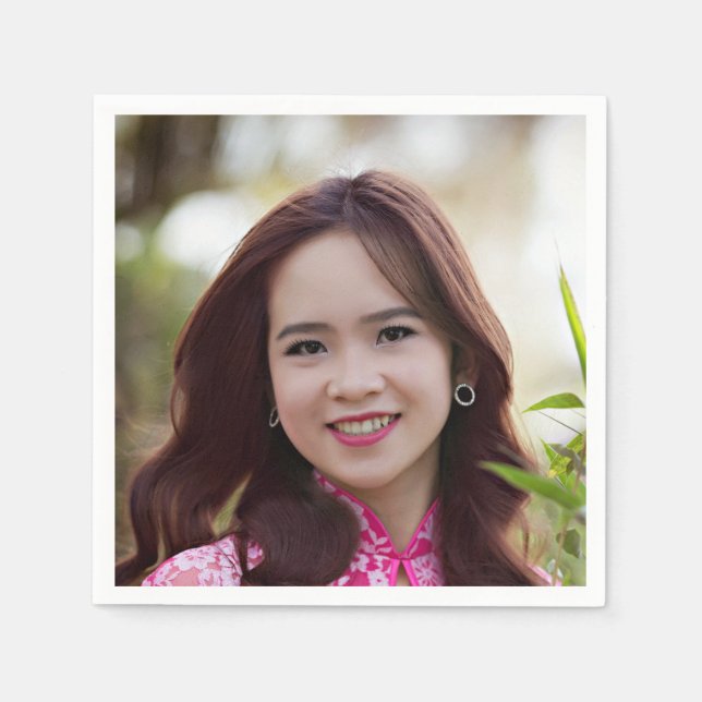 Selfie Photo Ansikte | ROLIGT PARTY Pappersservett (Framsidan)