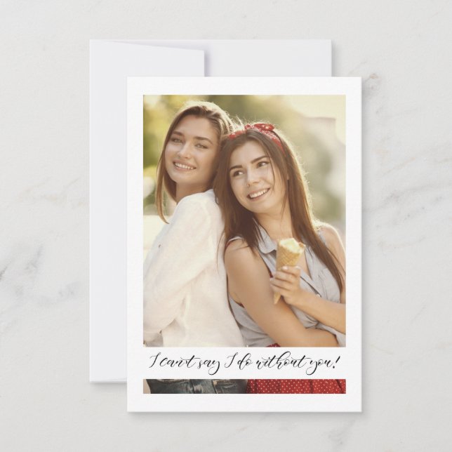 Selfie Photo Proposal Will You Be My Bridesmaid (Framsida)