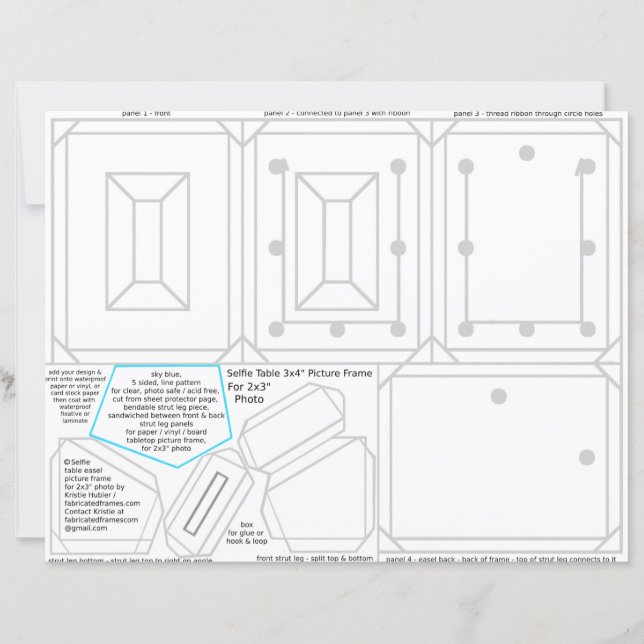 Selfie Picture Frame For 2x3 Photo Printable or (Framsida)