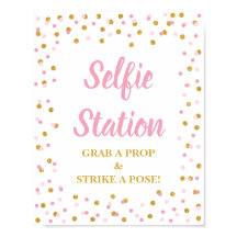 Selfie Station Grab a Prop Strejka a Pose Sign Ros