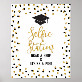Selfie Station Grab a Prop Studenten Sign Poster