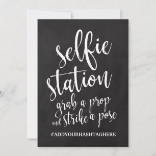 Selfie Station Kritstavla Prisvärd Skylt