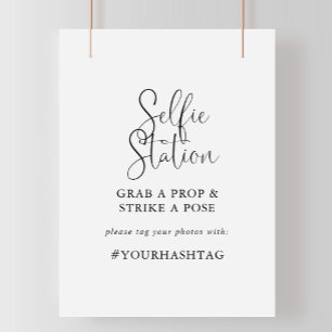 Selfie Station-tecken för Finare-skript i Kärlek Poster